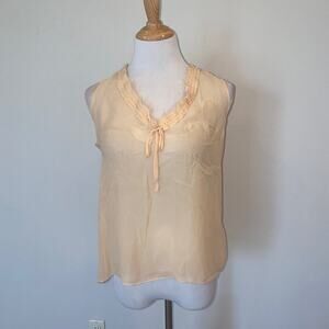 QL2 Pink CLEO  Silk Top Sleeveless Italy Size 42 Medium NWT